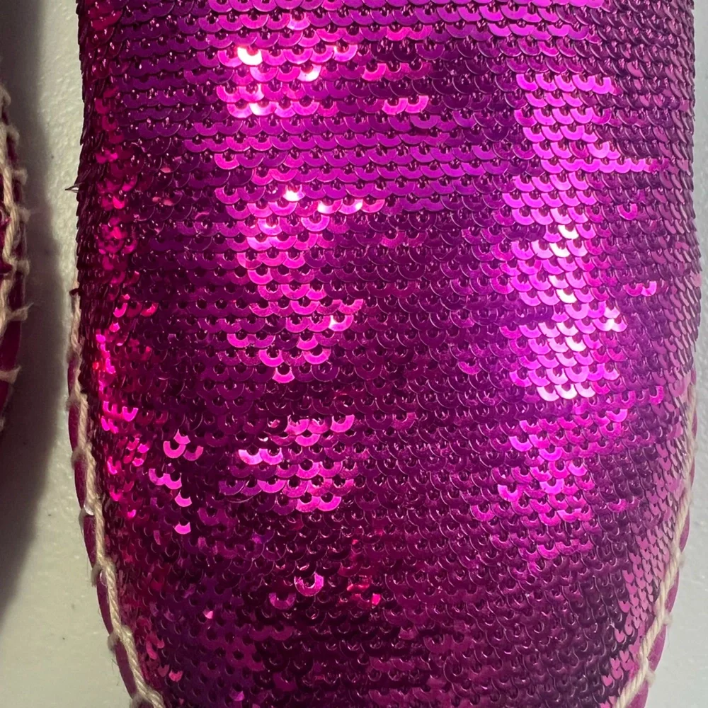 Jimmy Choo Hot Pink Leather Espadrilles Size 8